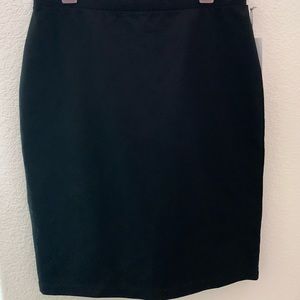 Black midi pencil skirt, with tags never worn